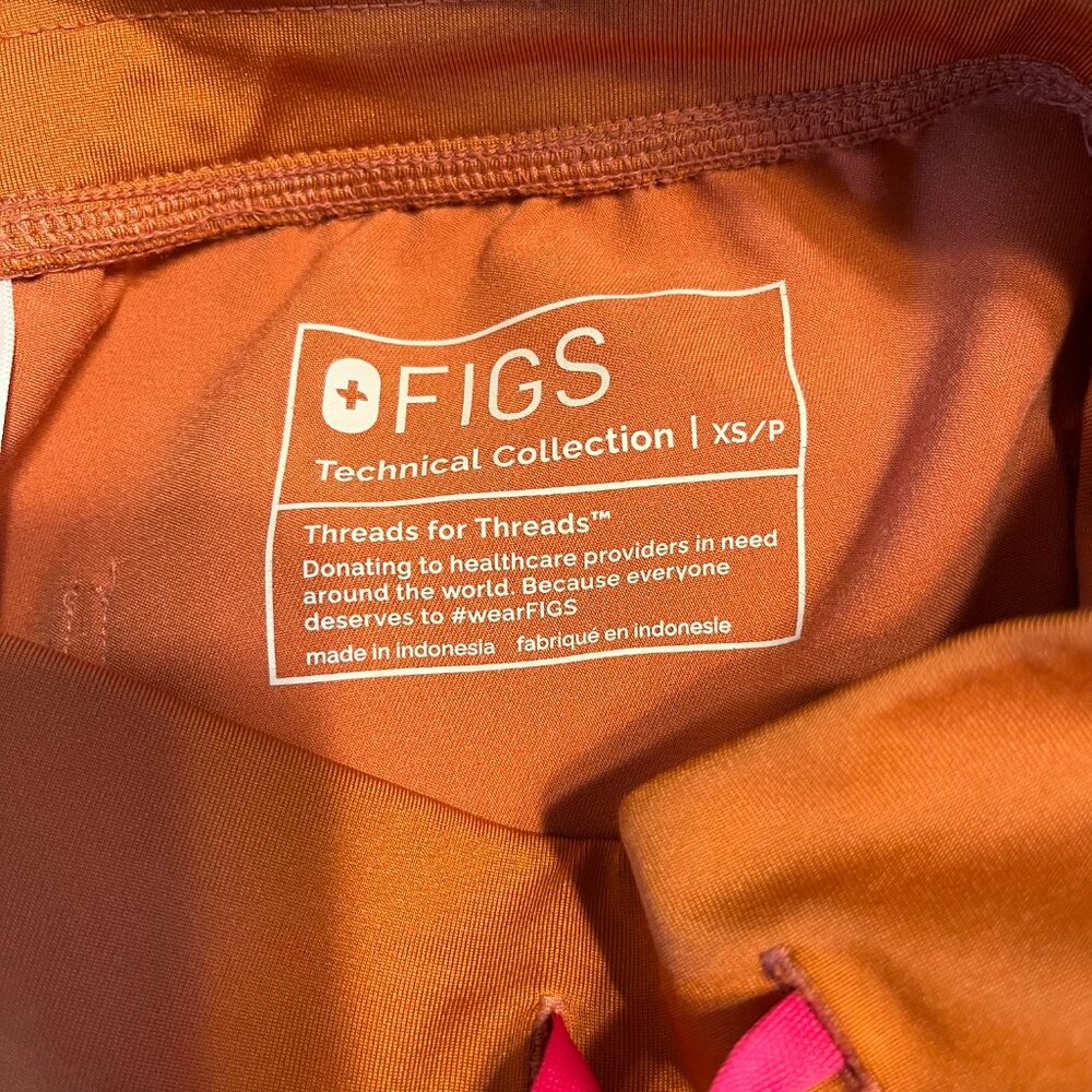 Figs High Waist Zamora Jogger Scrub Pants Nurse Doctor 3186 Terracotta X-Small - Picture 2 of 10